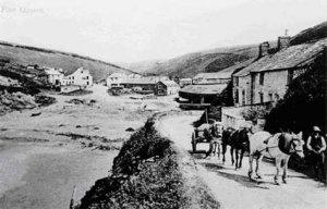 Carting Sea Sand from the beach c1900 Note the sand heaps from the beach