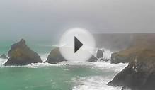 Kynance Cove in Cornwall England on A Stormy Day